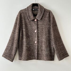 Vintage Meierjia Gray Faux Fur Jacket
